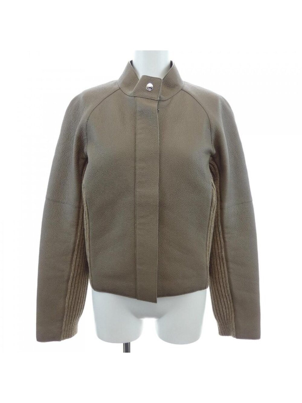 Hermes Leather Jacket Beige